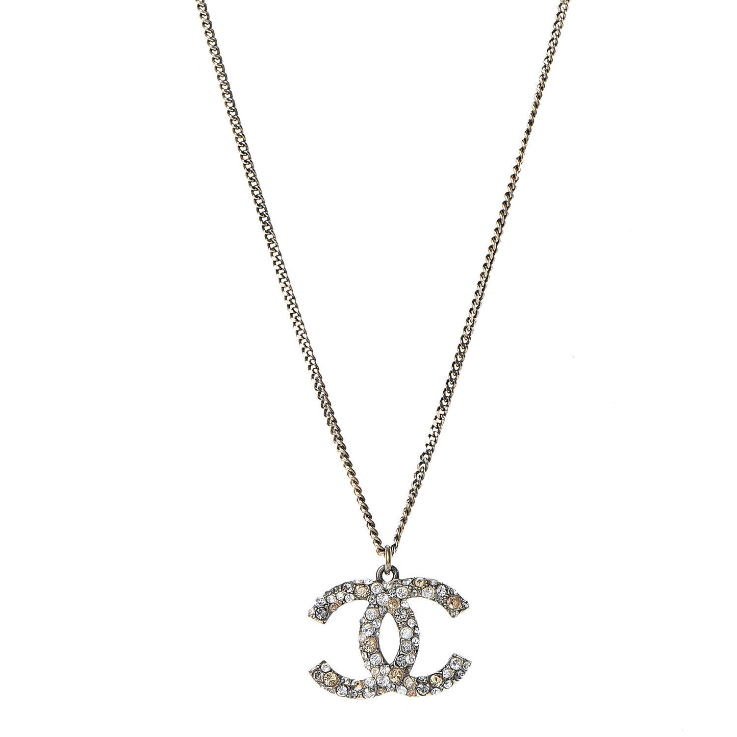 Crystal CC Necklace Multicolor Gold