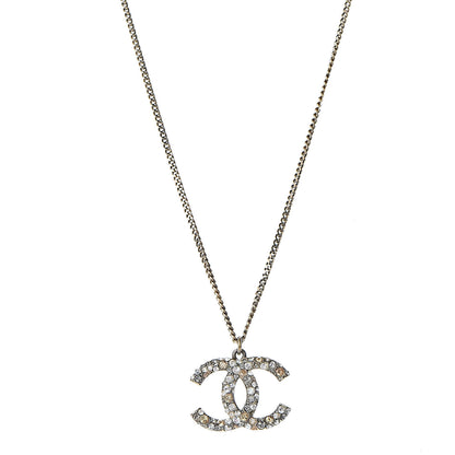 Chanel Crystal CC Necklace Multicolor Gold 1 of 7