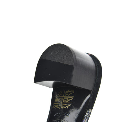 Hermes Suede Goatskin Studded Oasis Sandals 35.5 Black 10 of 12