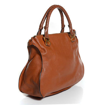 Chloe Calfskin Large Marcie Satchel Tan 3 of 9