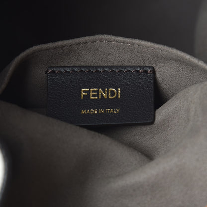 Fendi Vitello Grace Century F is Fendi Stamp Patch Bi-Color Grande Mon Tresor Bucket Bag White Ice Aranciata Maya 6 of 12