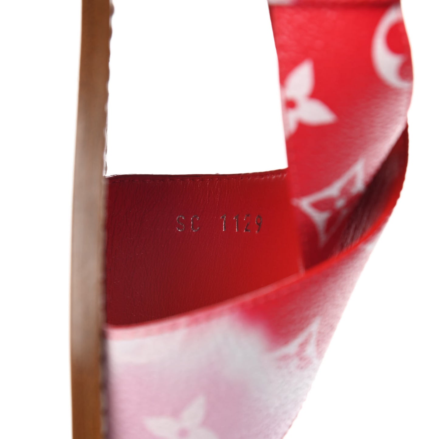 Monogram Escale Palma Flat Sandals 37 Rouge