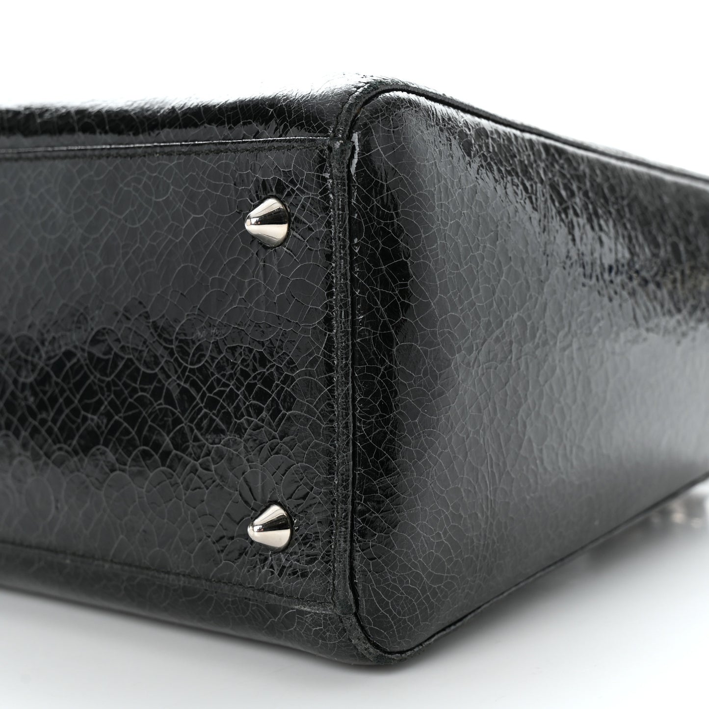 Ceramic Effect Deerskin Jeweled Swan Lady Dior Black