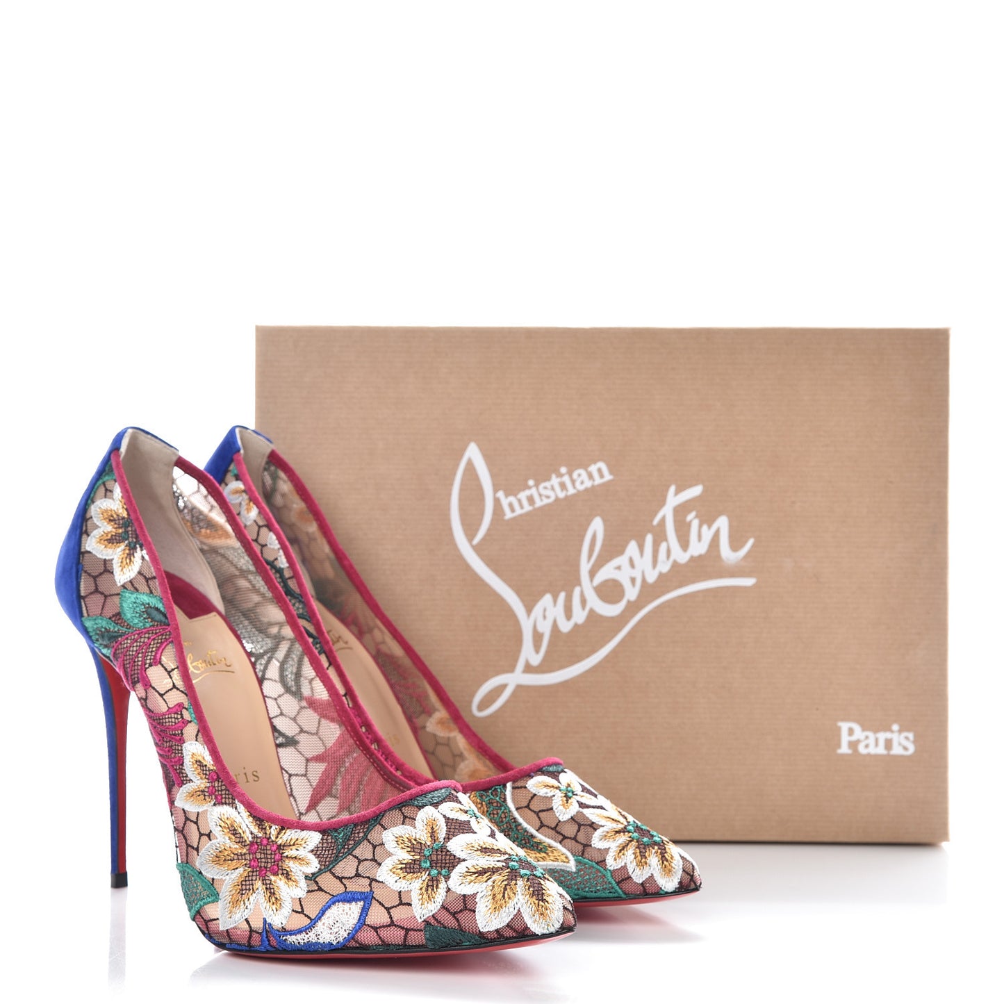 Lace Veau Velours Florale Follies 100 Pumps 40.5 Multicolor