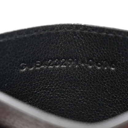 Saint Laurent Grain De Poudre Matelasse Chevron Monochrome Monogram Credit Card Case Black 7 of 7