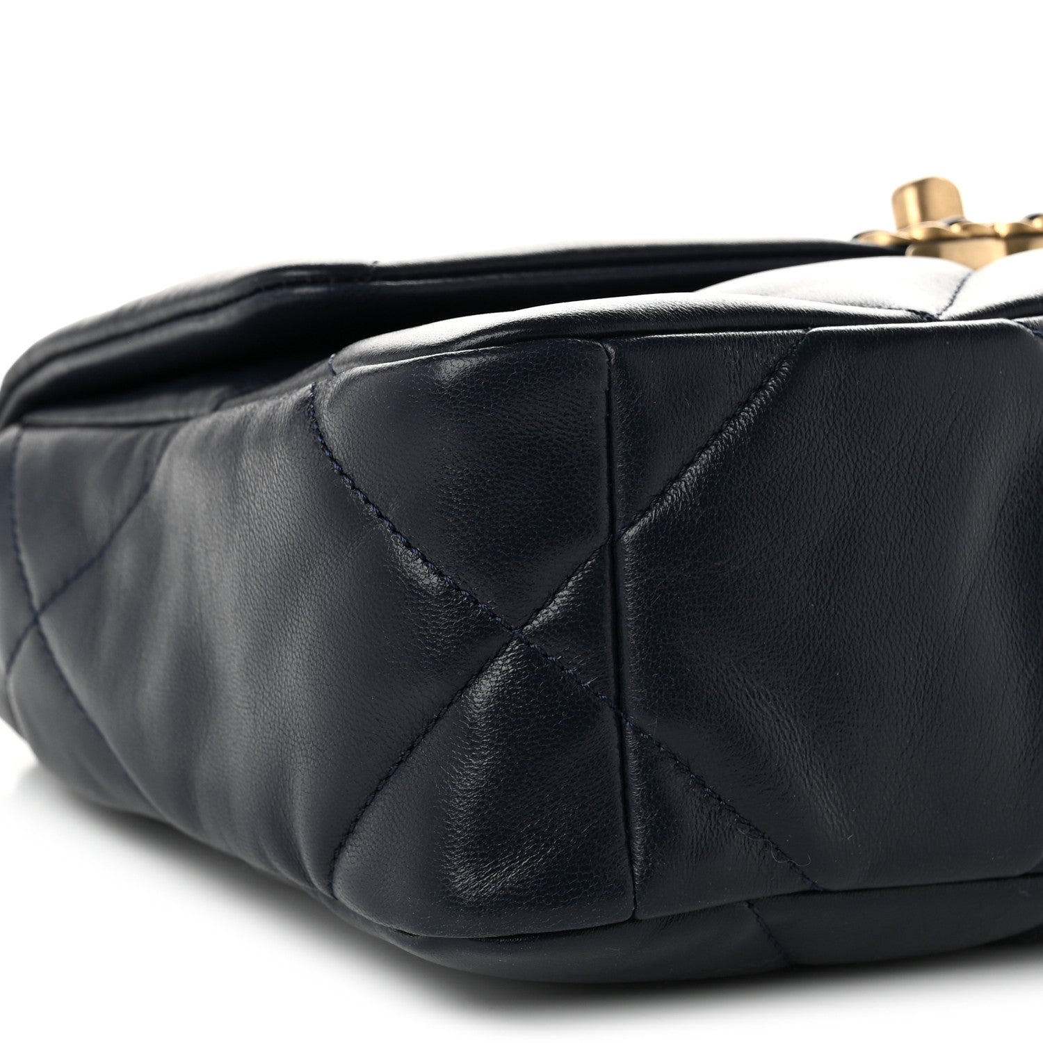 Chanel Lambskin Quilted Medium Chanel 19 Flap Navy Blue 8 of 9