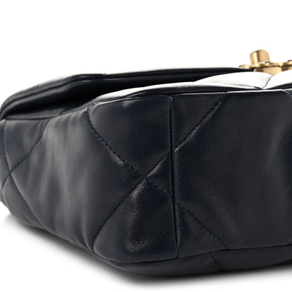 Chanel Lambskin Quilted Medium Chanel 19 Flap Navy Blue 8 of 9