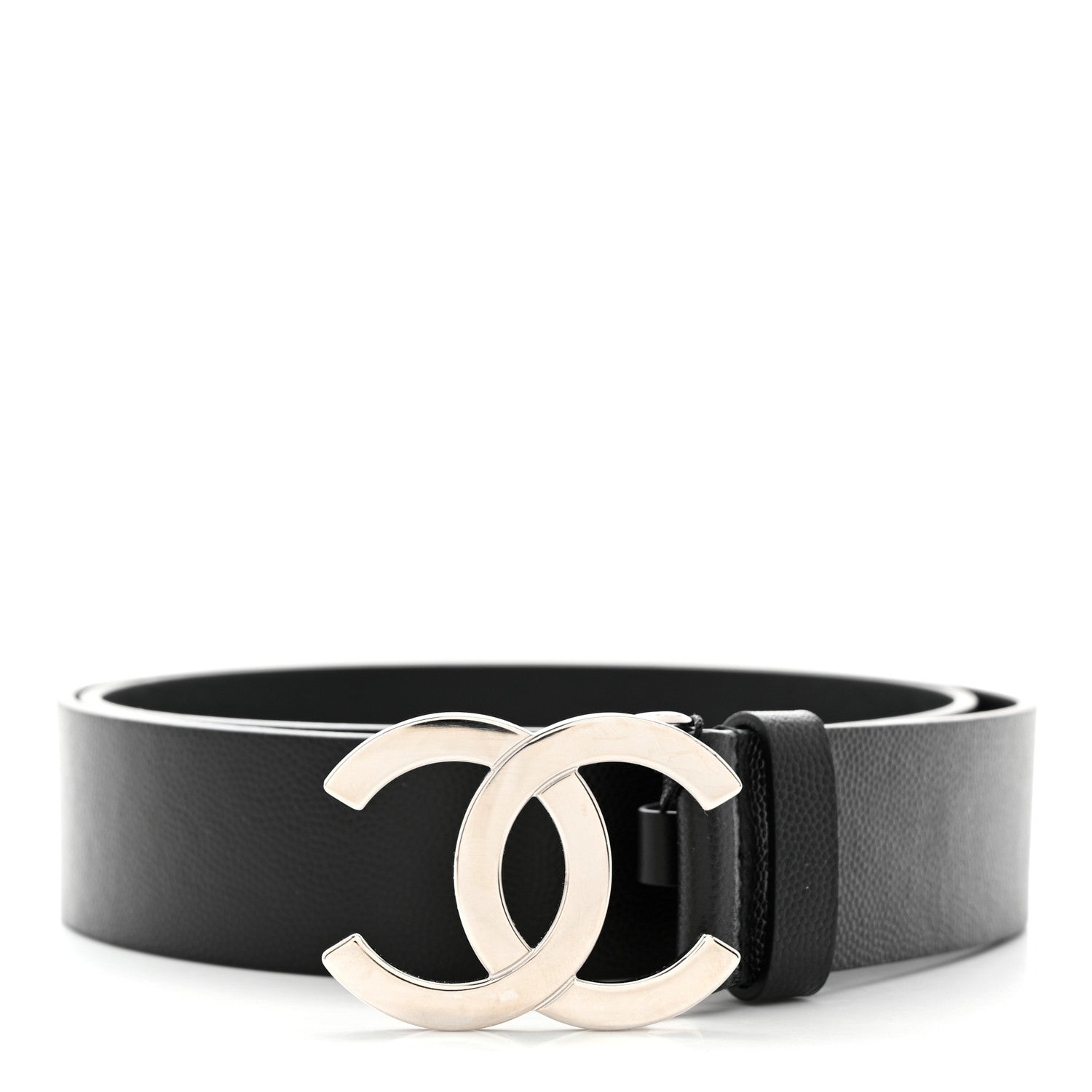 Chanel Caviar CC Logo Belt 80 32 Black 1 of 8
