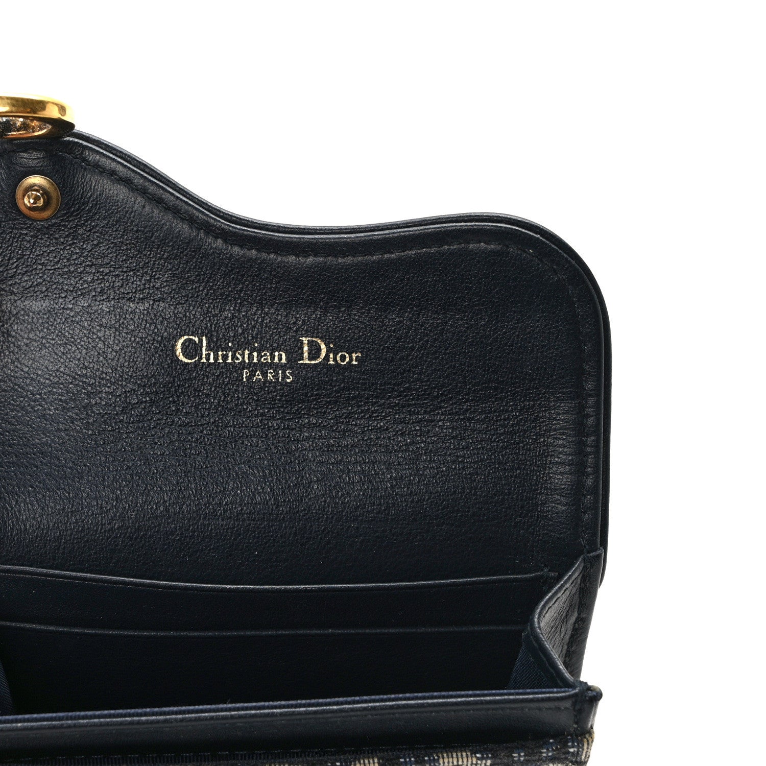 Christian Dior Oblique Saddle Card Holder Blue 6 of 11