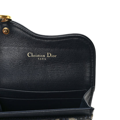 Christian Dior Oblique Saddle Card Holder Blue 6 of 12
