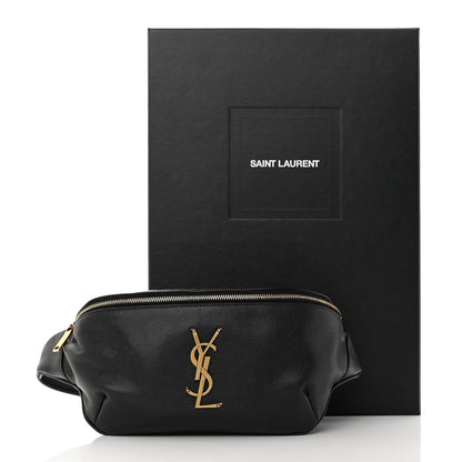 Saint Laurent Grain De Poudre Monogram Belt Bag Black 12 of 12
