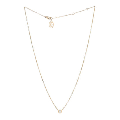 Cartier 18K Yellow Gold Diamond LM D'Amour Pendant Necklace 3 of 5