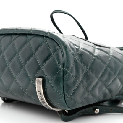 Chanel Glazed Calfskin Quilted Small Salzburg Mountain Backpack Dark Green 10 of 14