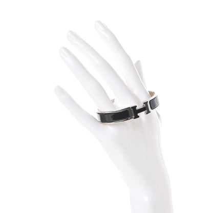 Hermes Enamel Narrow Clic Clac H Bracelet PM Black 2 of 5