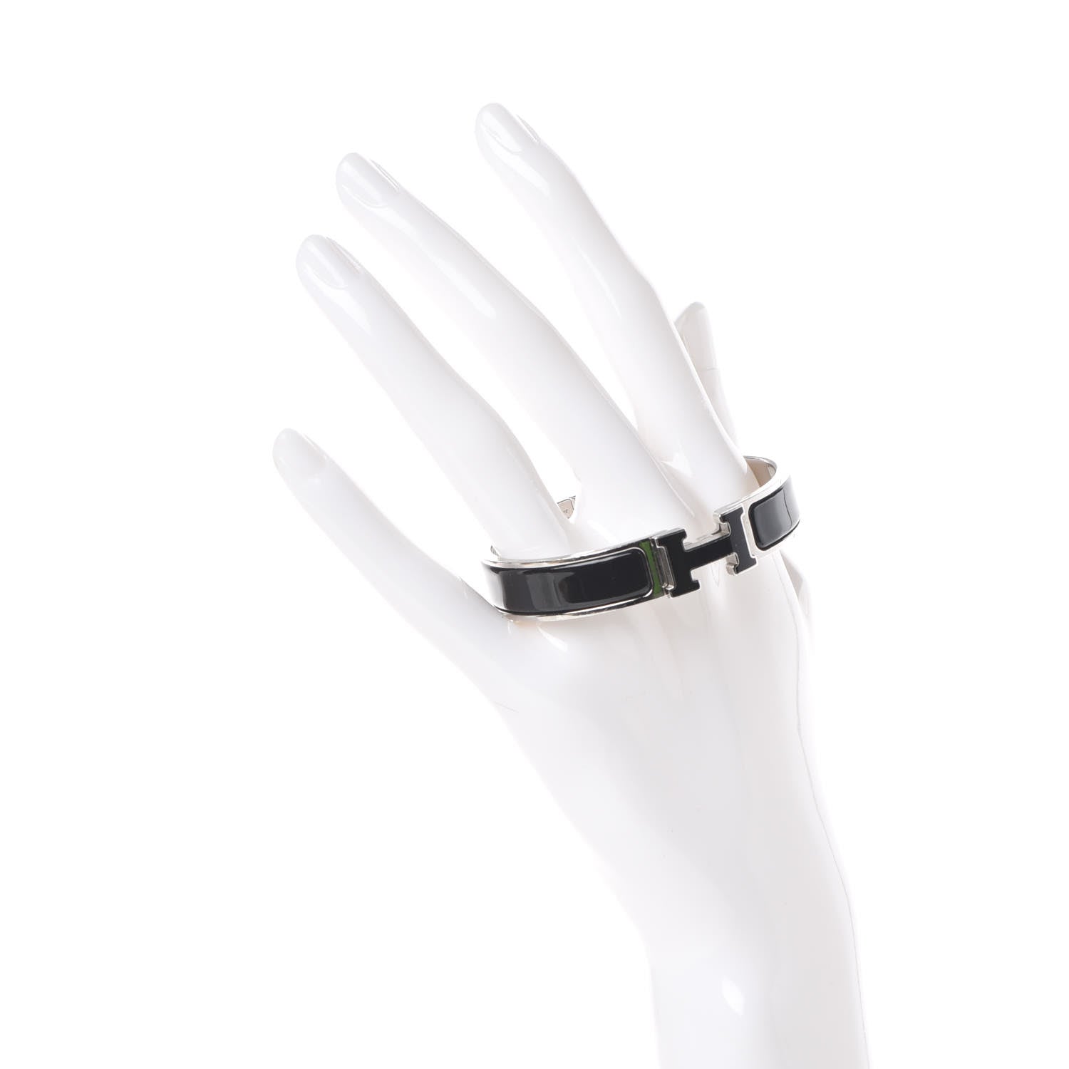 Hermes Enamel Narrow Clic Clac H Bracelet PM Black 2 of 5