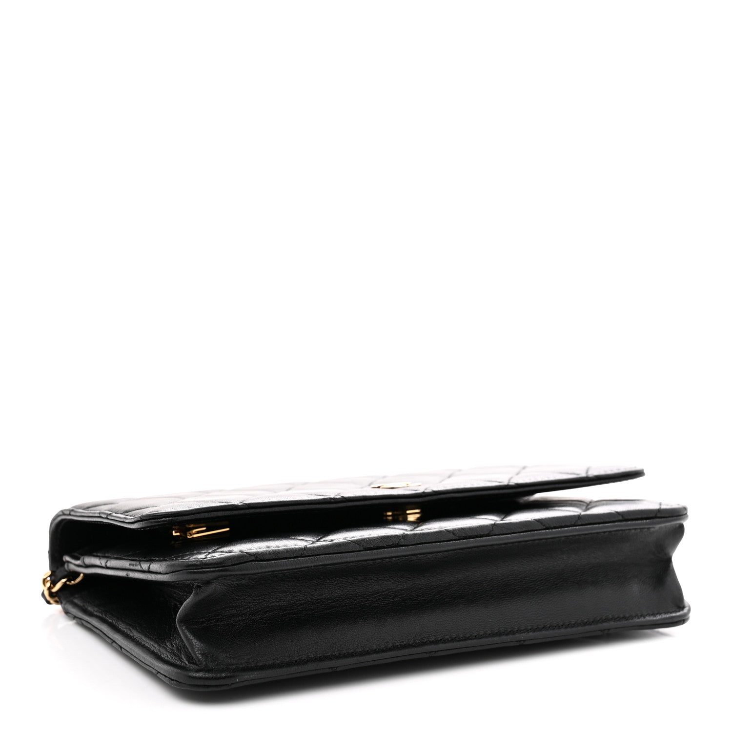 Chanel Lambskin Quilted Wallet On Chain WOC Black 4 of 11