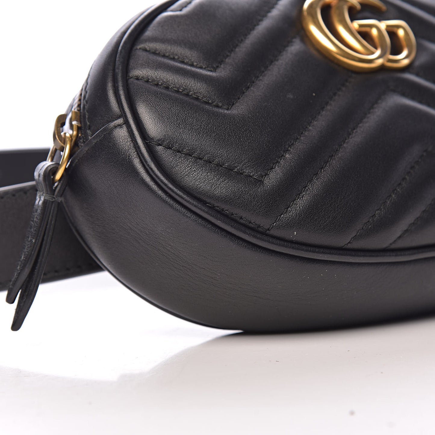 Calfskin Matelasse GG Marmont Belt Bag 95 38 Black