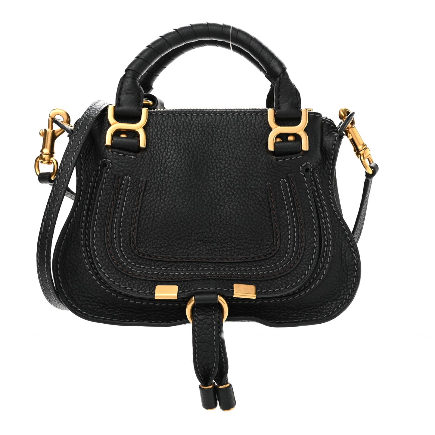 Calfskin Mini Marcie Satchel Black