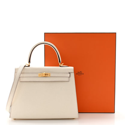 Hermes Chevre Mysore Horseshoe Kelly Sellier 25 Nata Gris Perle Rose Sakura 11 of 11