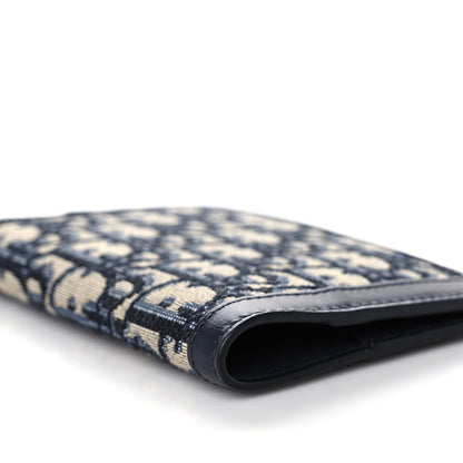 Christian Dior Calfskin Oblique Passport Holder Blue 8 of 9