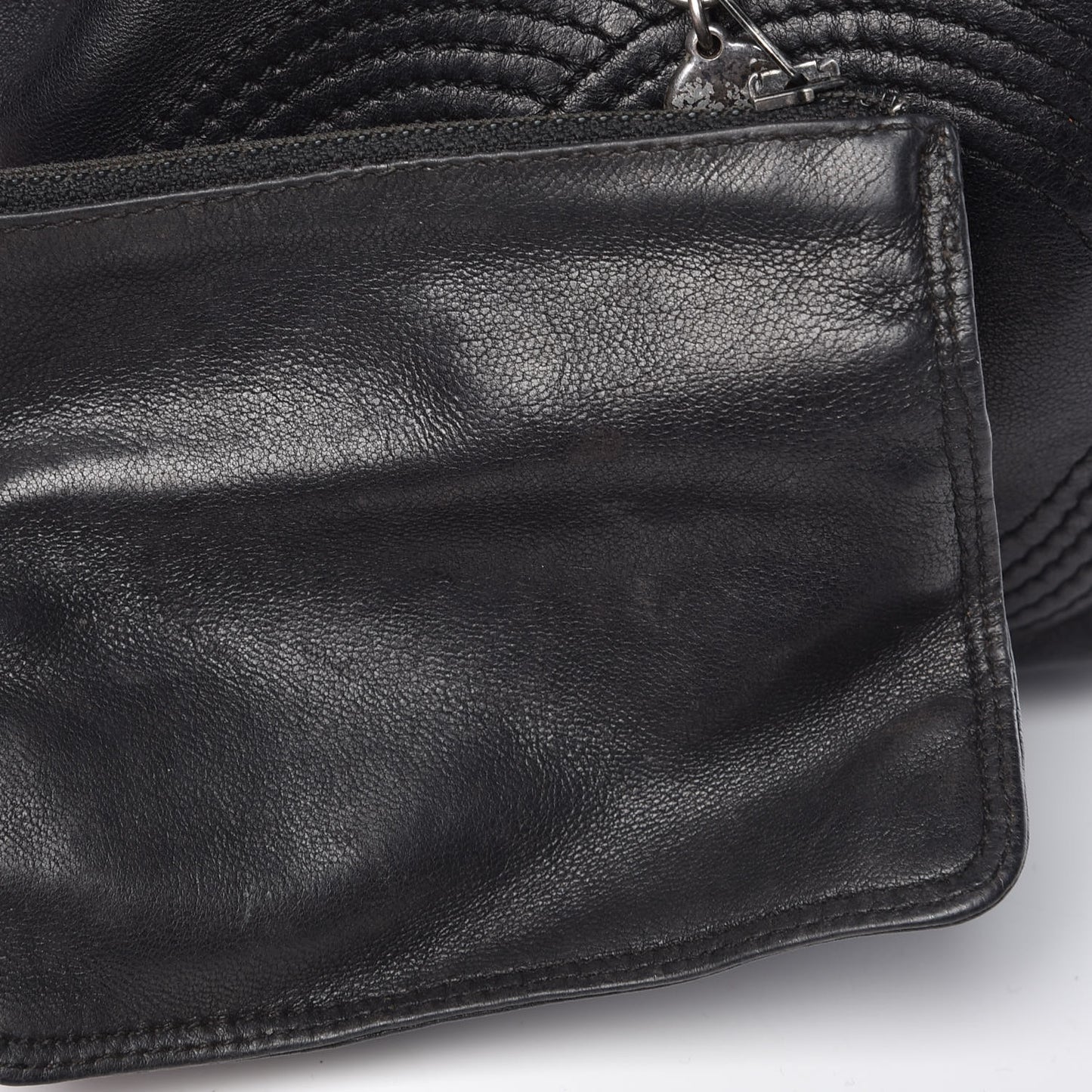 Lambskin CC Drawstring Backpack Black