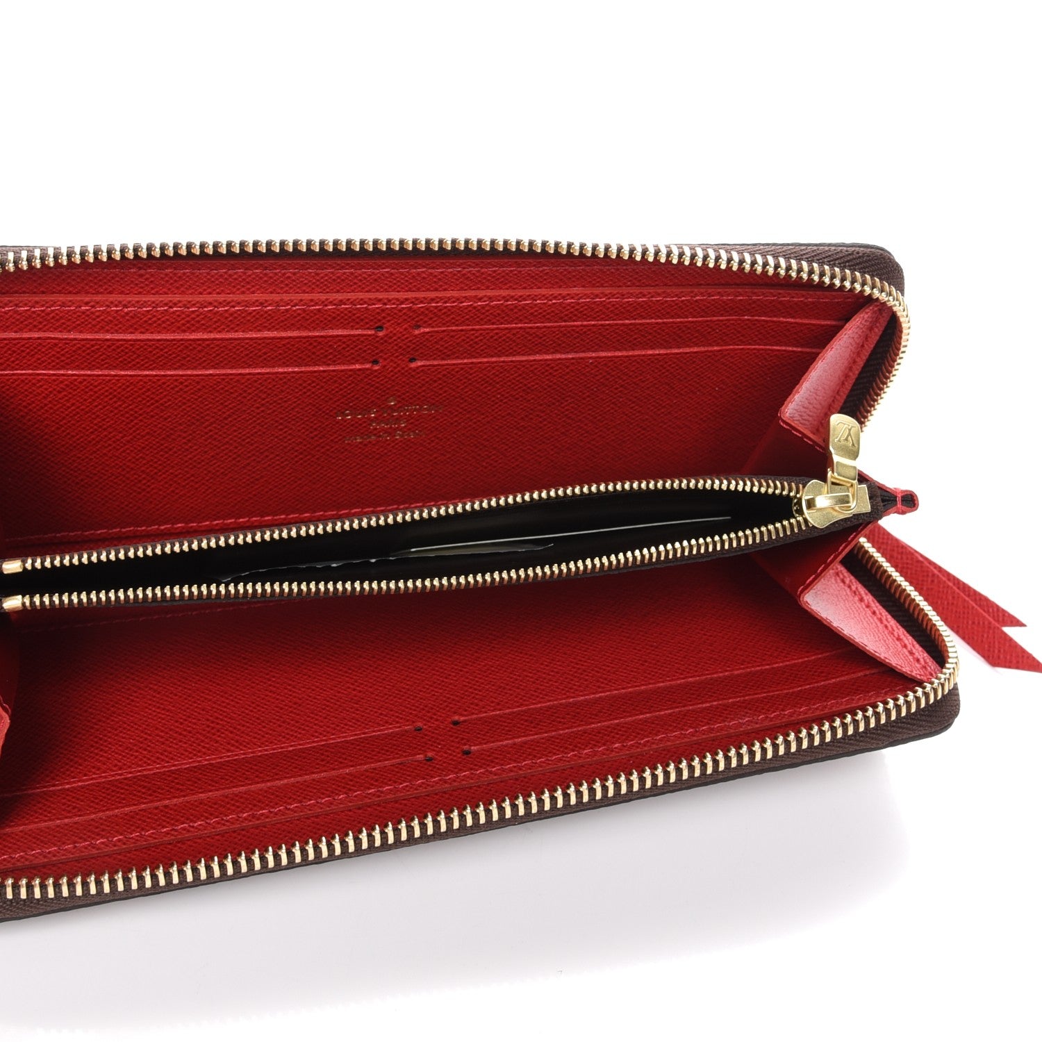 Louis Vuitton Damier Ebene Clemence Wallet Cherry 5 of 8