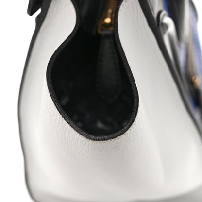 Celine Snakeskin Smooth Calfskin Mini Tri-Color Luggage Blue Black White 13 of 13