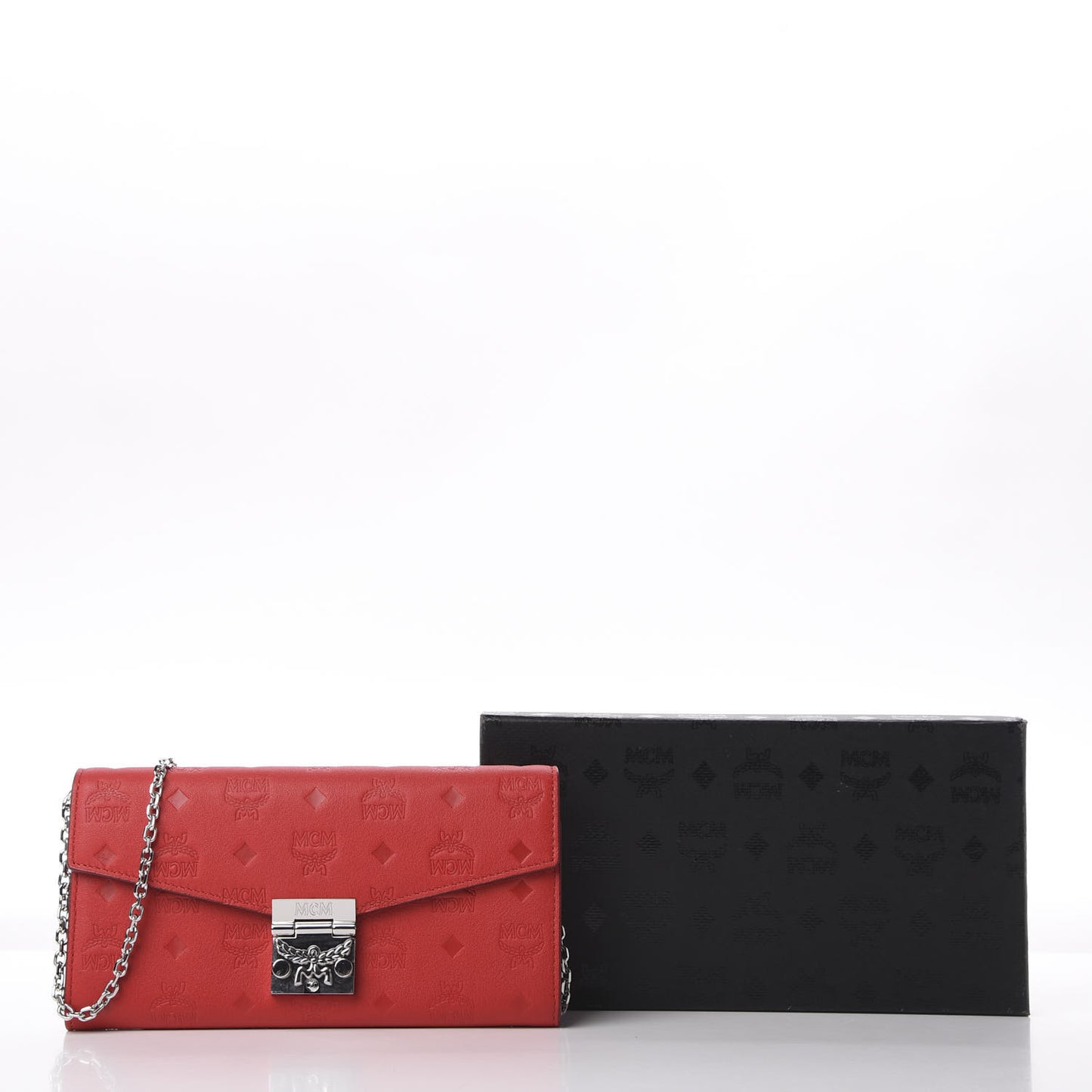 Calfskin Ottomar Large Patricia Wallet On Chain Red