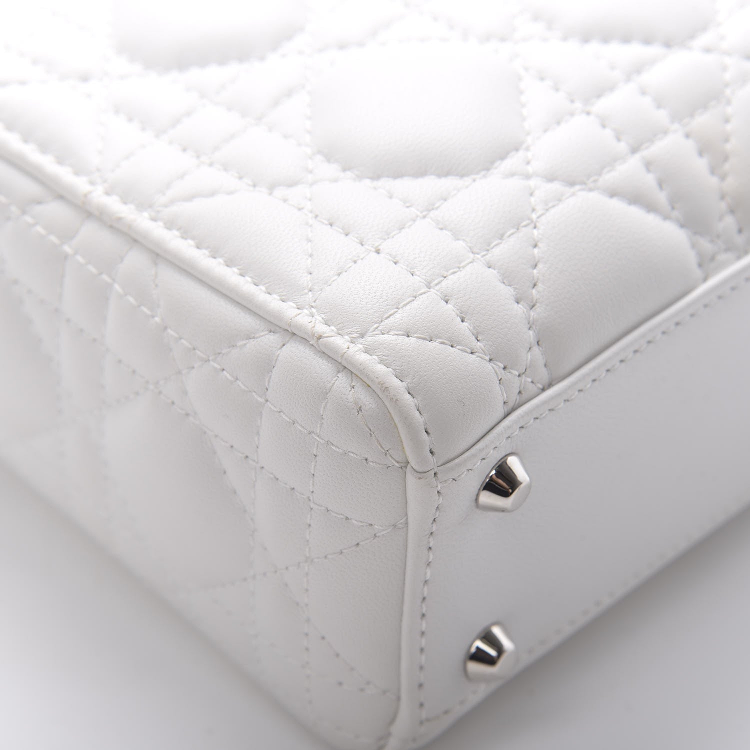 Christian Dior Lambskin Cannage Mini Lady Dior White 11 of 13