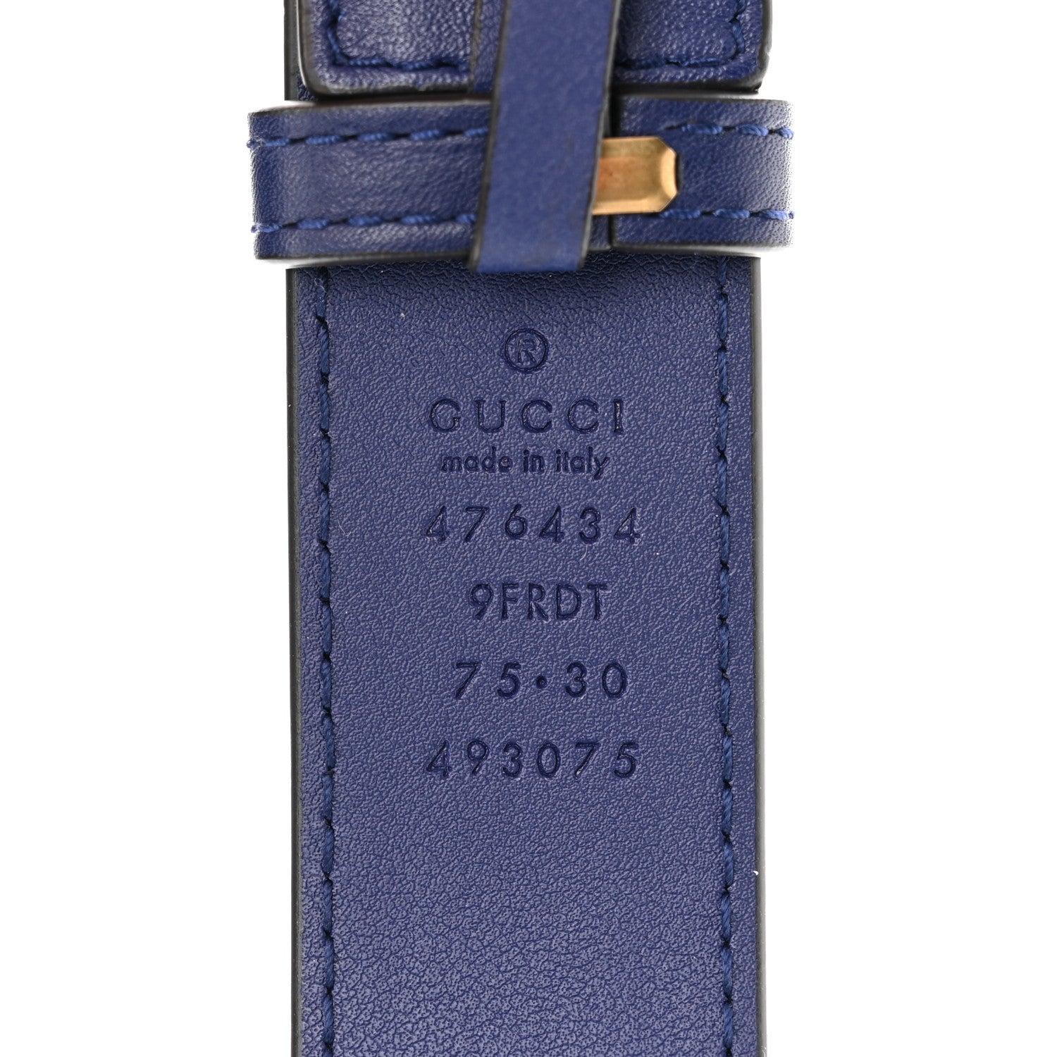 Gucci Velvet Matelasse GG Marmont Belt Bag 75 30 Cobalt Blue 8 of 11