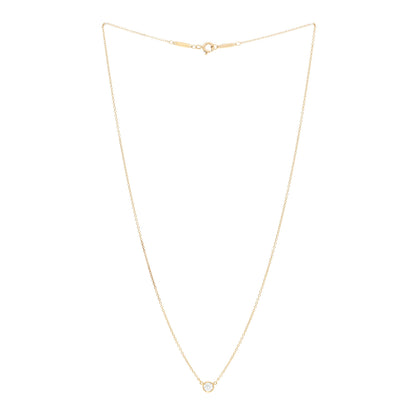 Tiffany 18K Yellow Gold Diamond .17ct Elsa Peretti Diamonds by the Yard Pendant Necklace 3 of 4