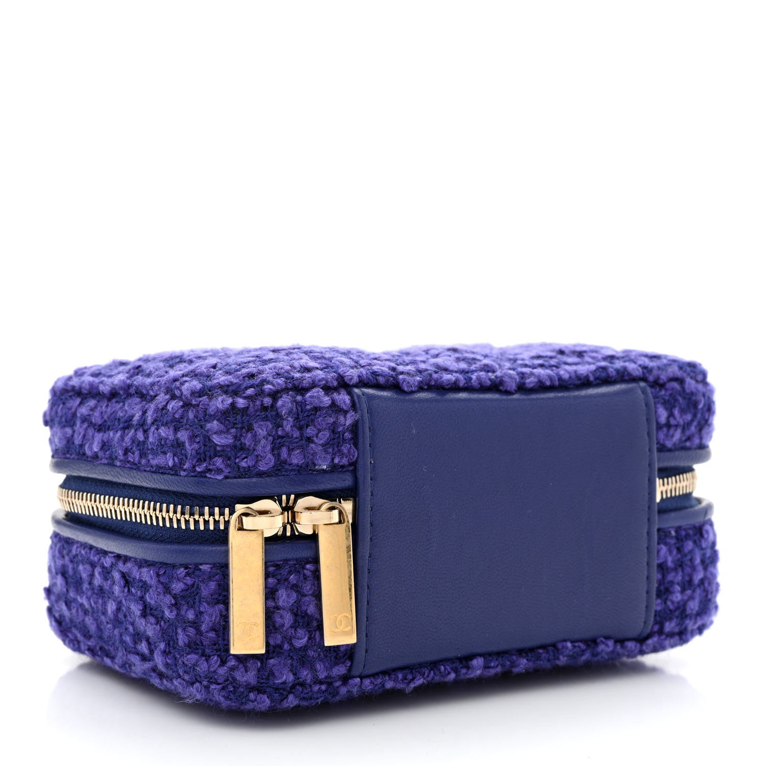 Chanel Tweed Top Handle Vanity Case Purple 4 of 11
