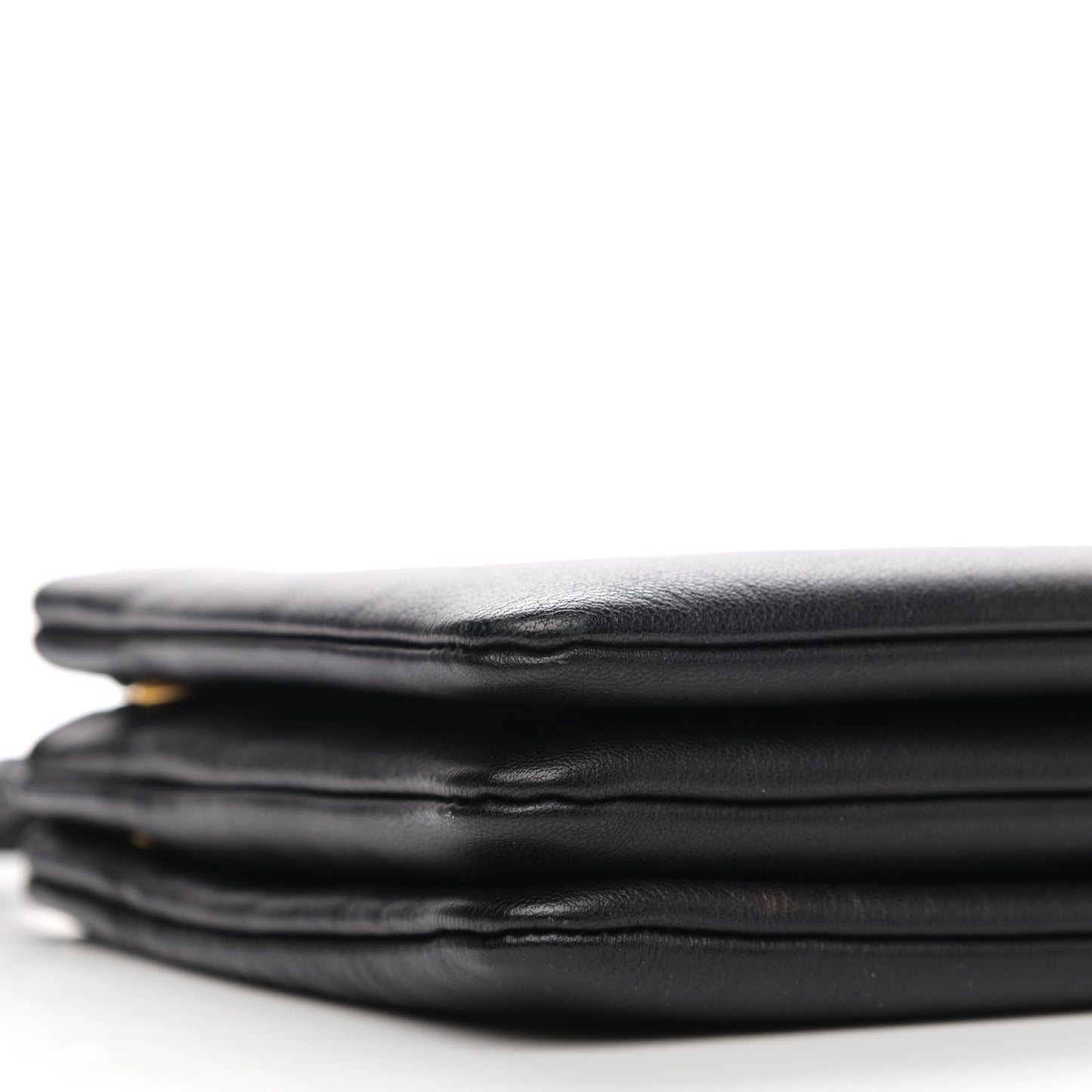 Lambskin Small Trio Crossbody Bag Black