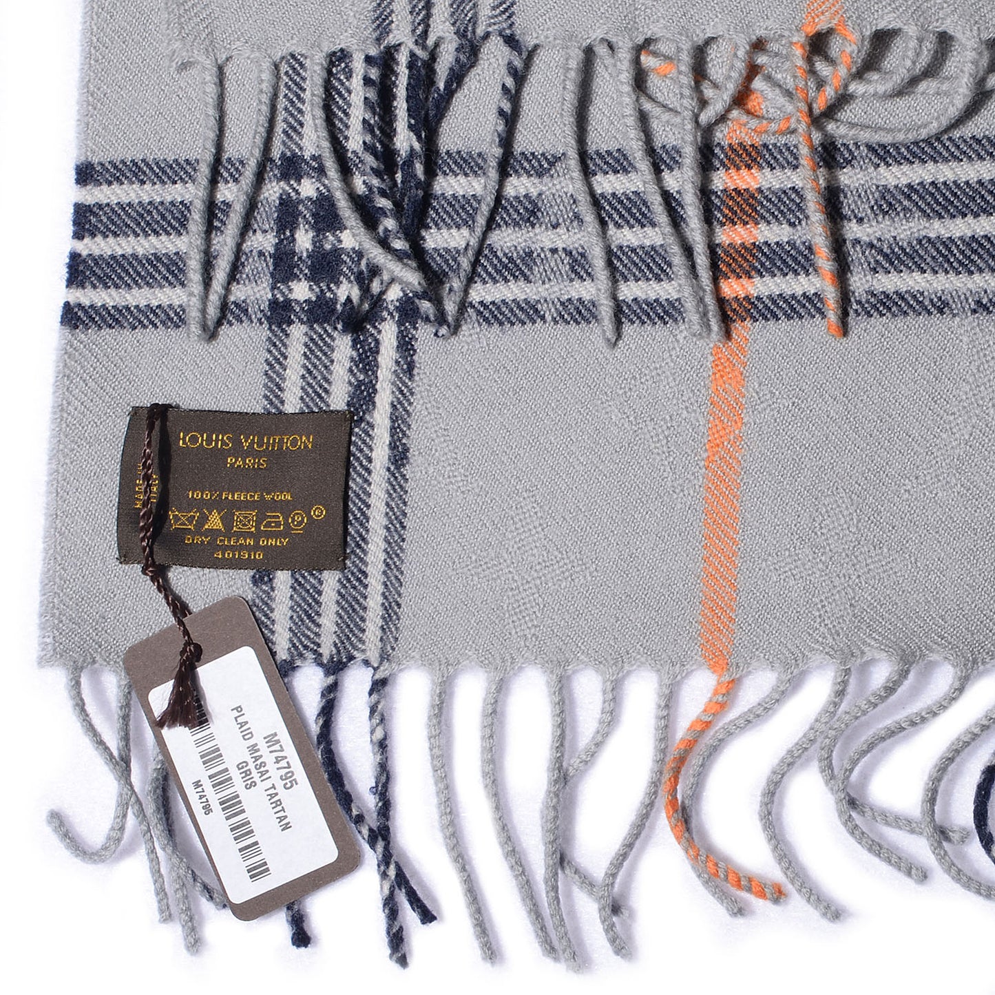 Wool Plaid Masai Tartan Shawl Gris
