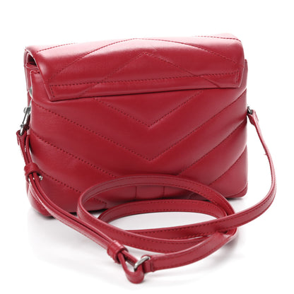 Saint Laurent Calfskin Y Quilted Monogram Toy Loulou Crossbody Bag New Lipstick 3 of 10