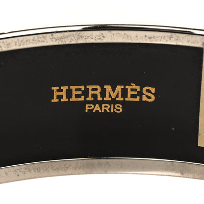 Hermes Enamel Printed Caleche Wide Bracelet 70 Orange 4 of 6