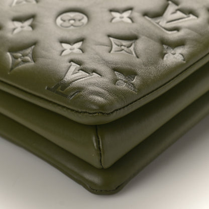 Louis Vuitton Lambskin Embossed Monogram Coussin MM Khaki 10 of 10