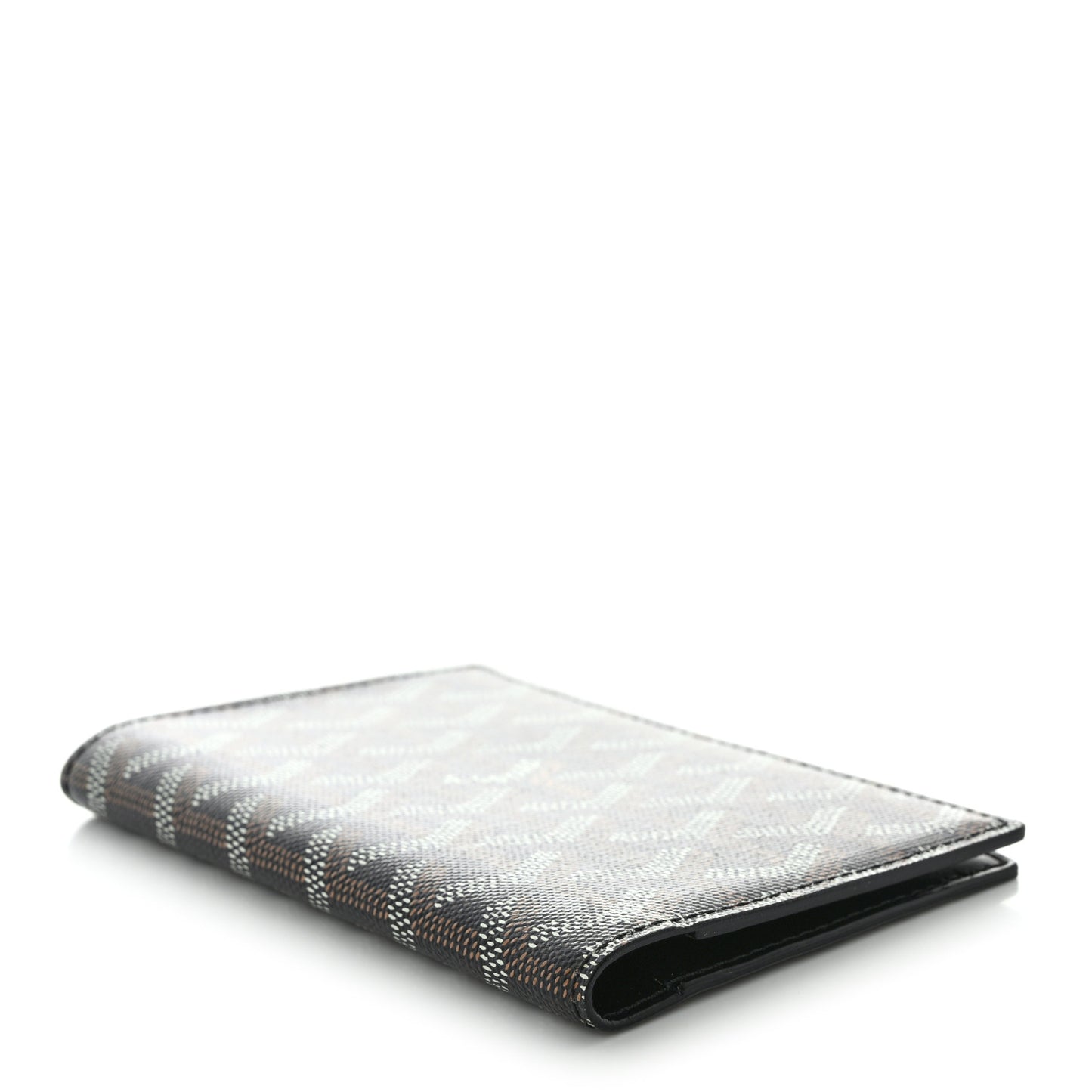 Goyardine Grenelle Passport Wallet Black Gold