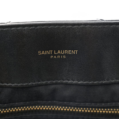 Saint Laurent Calfskin Y Quilted Monogram Large Loulou Chain Satchel Black 6 of 10