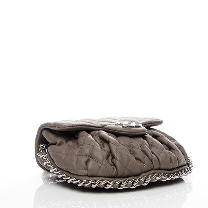 Chanel Washed Lambskin Quilted Mini Chain Around Flap Taupe 4 of 7