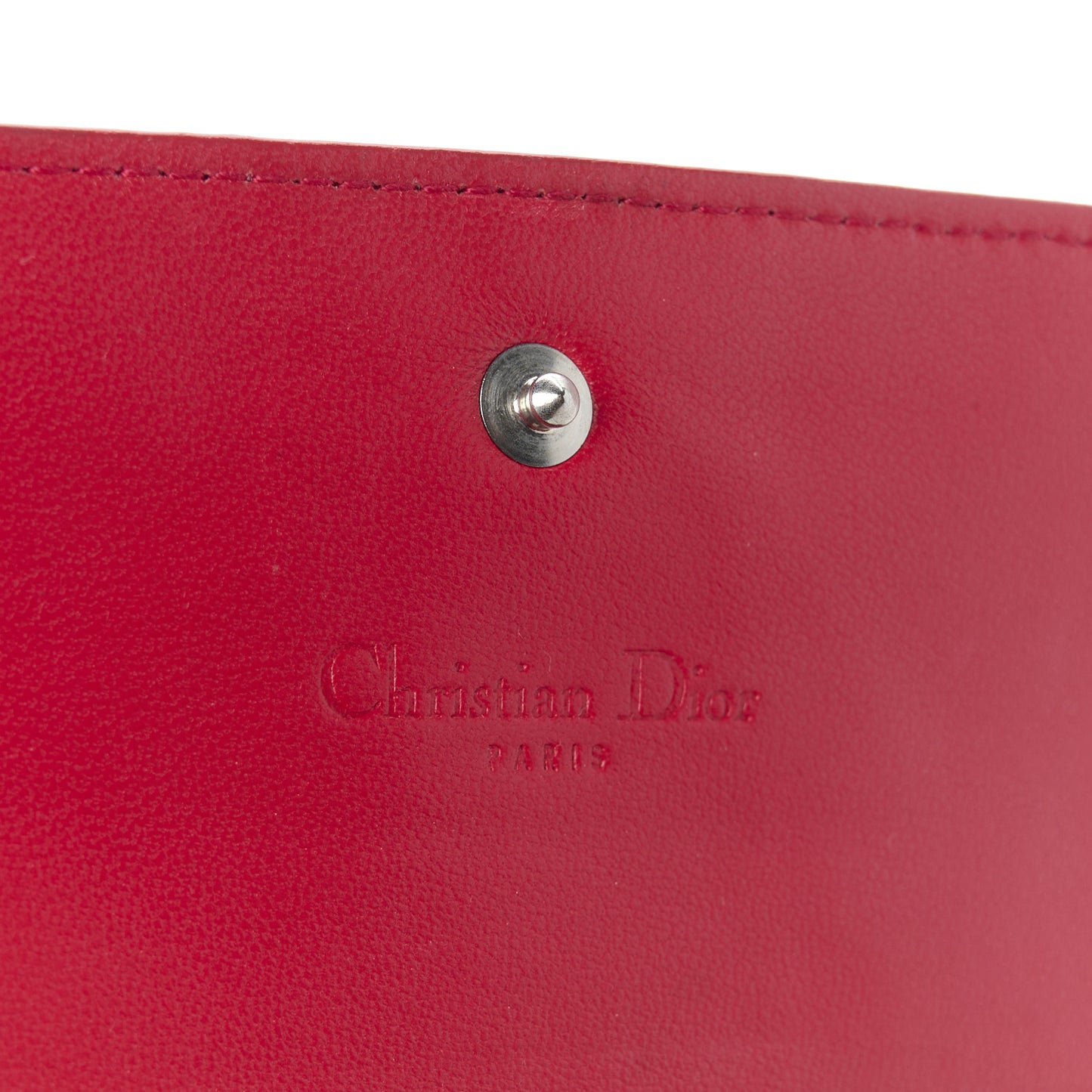 Lambskin Cannage Lady Dior Rendezvous Wallet On Chain Fuchsia