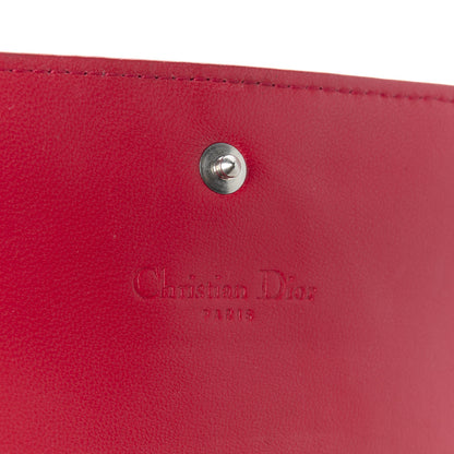 Christian Dior Lambskin Cannage Lady Dior Rendezvous Wallet On Chain Fuchsia 6 of 10