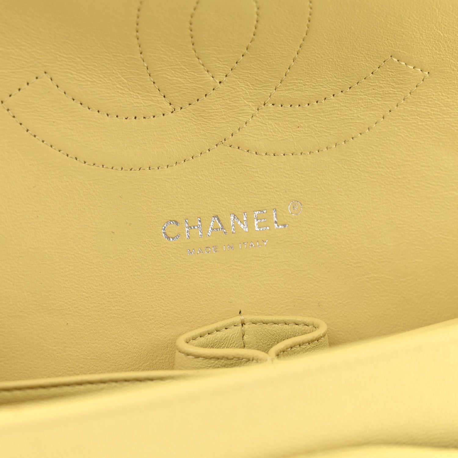 Chanel Caviar Quilted Jumbo Double Flap Yellow 6 of 13