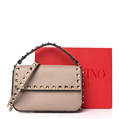 Valentino Garavani Grainy Calfskin Rockstud Crossbody Pouch Poudre 9 of 9