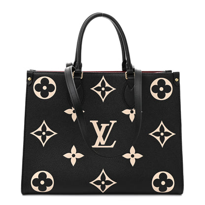 Louis Vuitton Empreinte Monogram Giant Onthego MM Black Beige 1 of 10