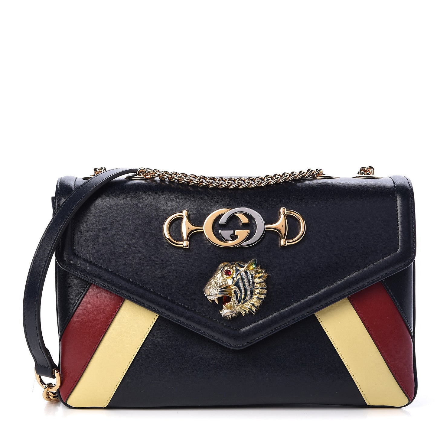 Vitello Palmellato Lux Crystal Medium Rajah Shoulder Bag Blue Romantic Cerise Butter Multicolor