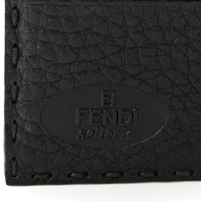 Fendi Cuoio Romano Selleria Compact Wallet Black 7 of 9