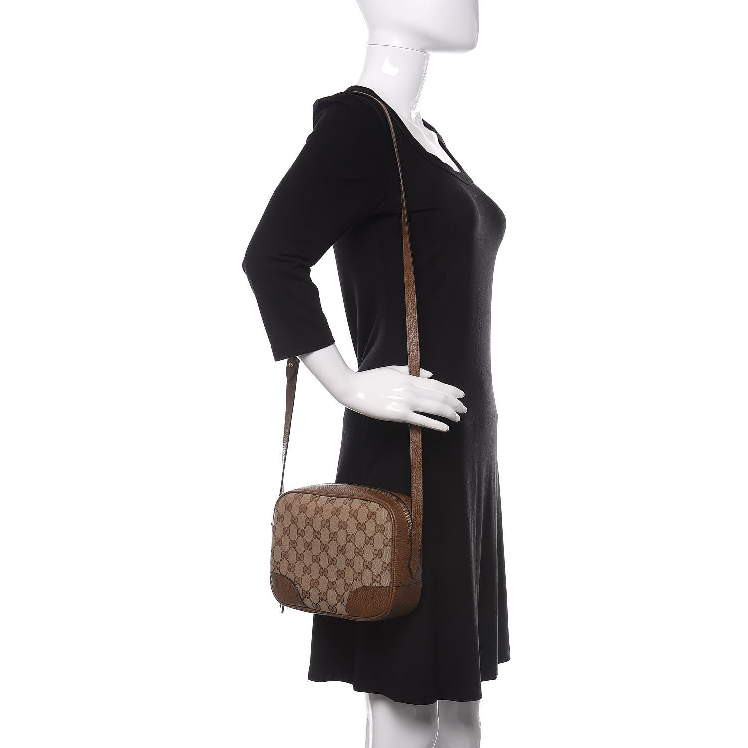 Gucci Monogram Mini Bree Messenger Bag Beige Tabacco 2 of 10