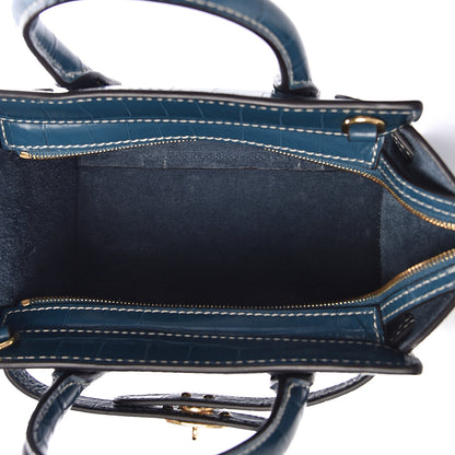 Mulberry Crocodile Embossed Micro Zipped Bayswater Nautical Blue 5 of 9