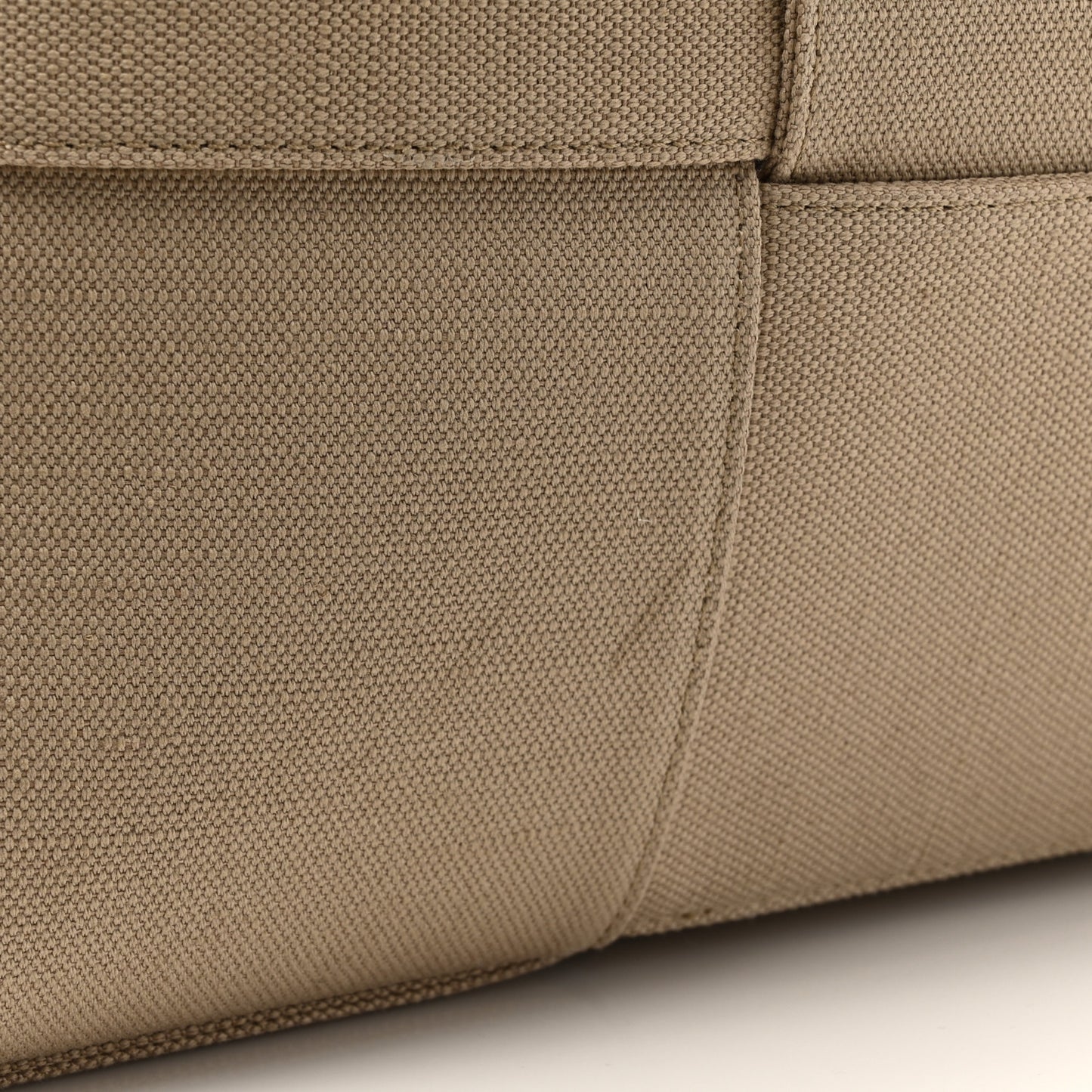 Canvas Intrecciato Large Arco Tote Beige Black